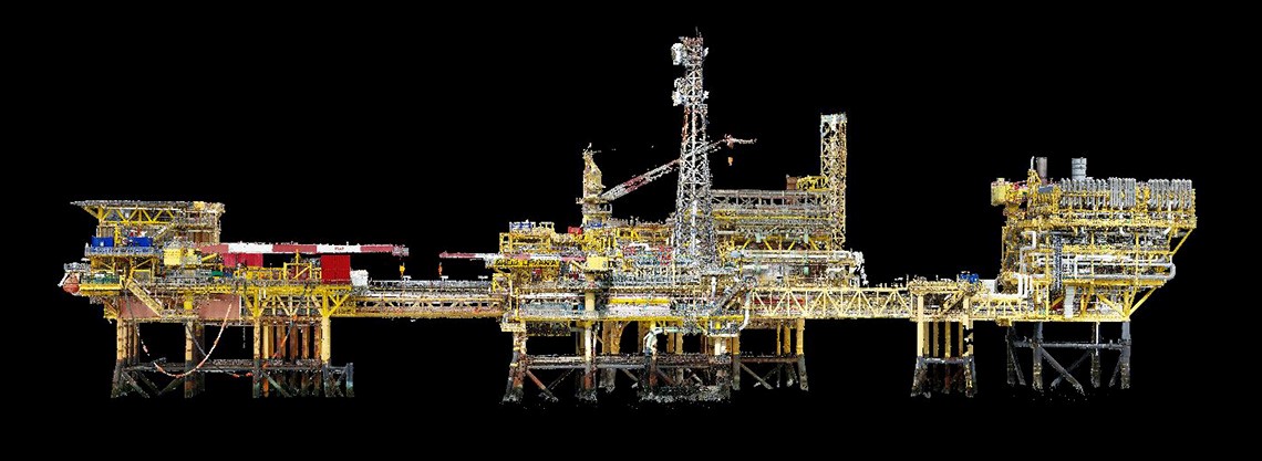 Terra Drone Europe conducts oil rig platform survey and 3D modeling for Shell