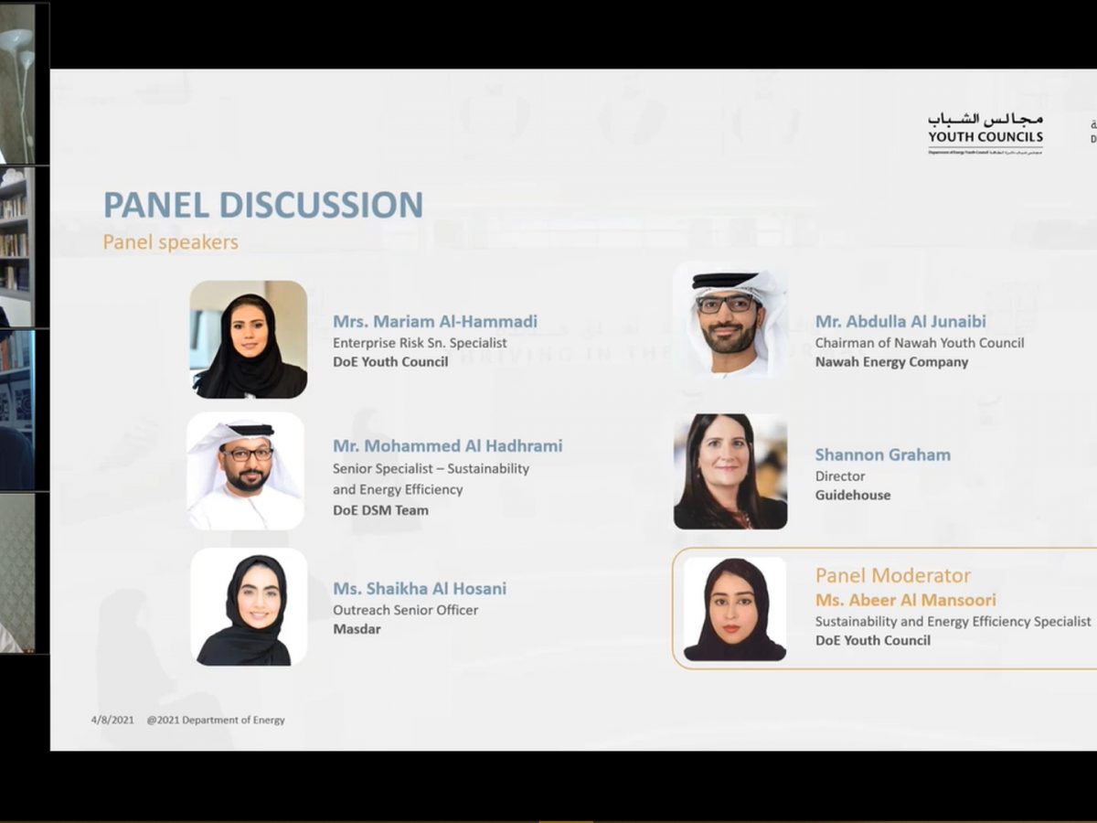 Abu Dhabi Department of Energy Youth Council hosts discussion on behavioural change for resource efficiency