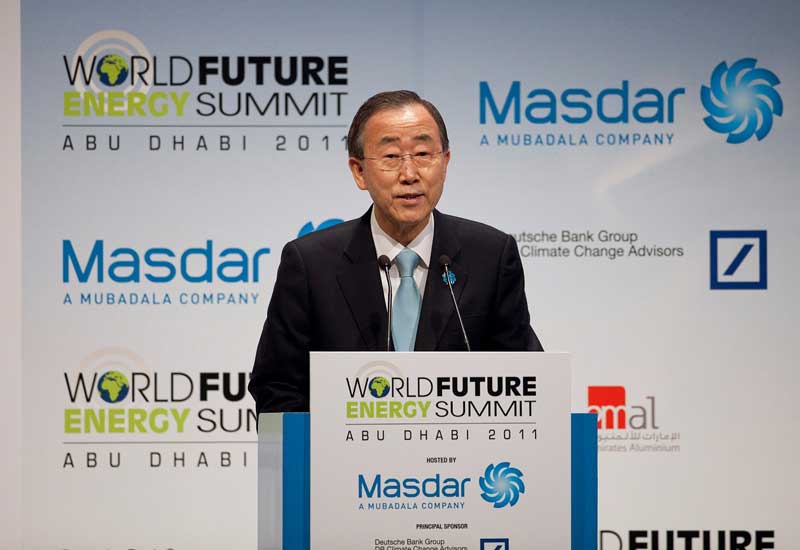 UN's Ban Ki-Moon praises Masdar's leadership