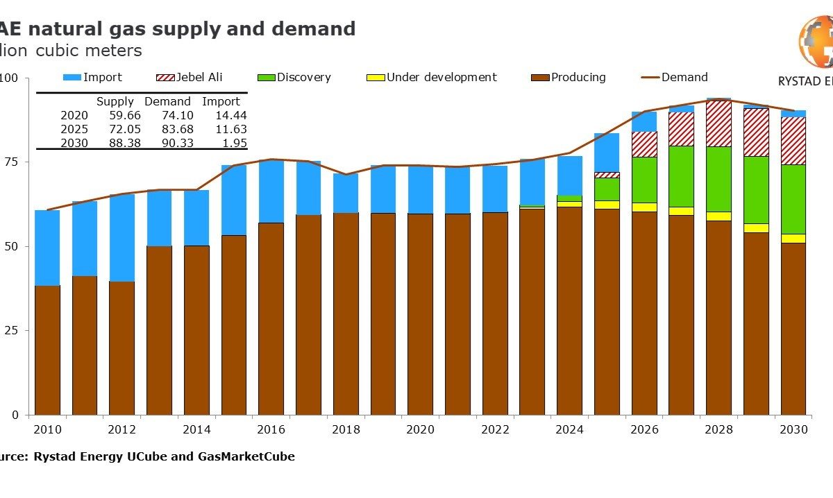 UAE gas find will boost energy self-sufficiency, but imports still needed: Rystad