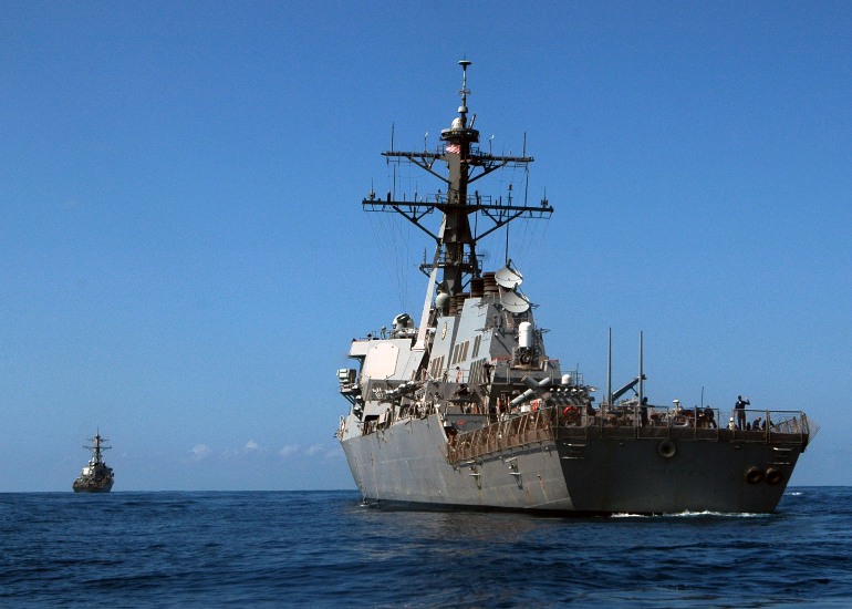 PICTURES: Gulf tanker collides with US destroyer