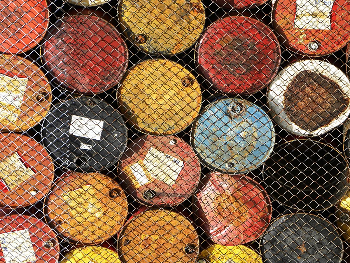 Crude oil barrels