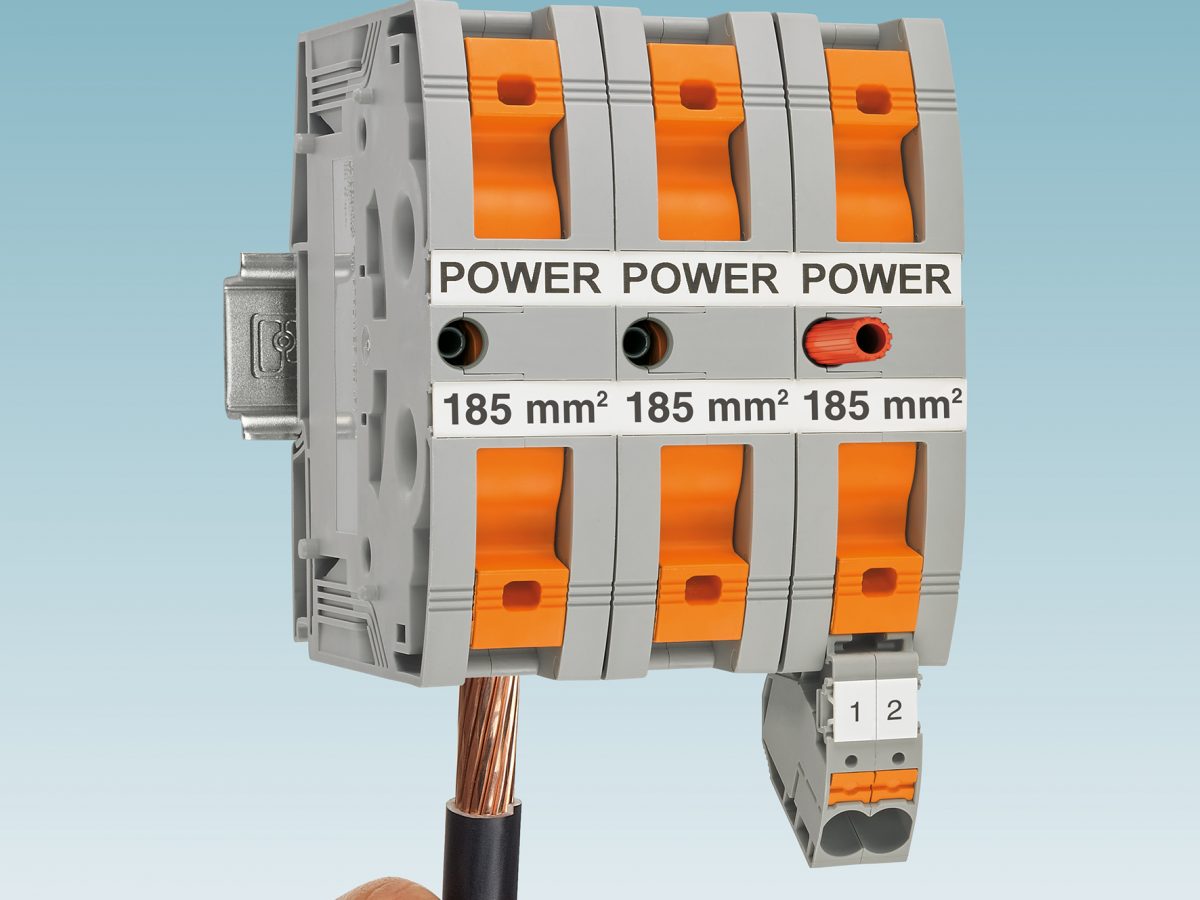 High-current terminal blocks with Power-Turn connection