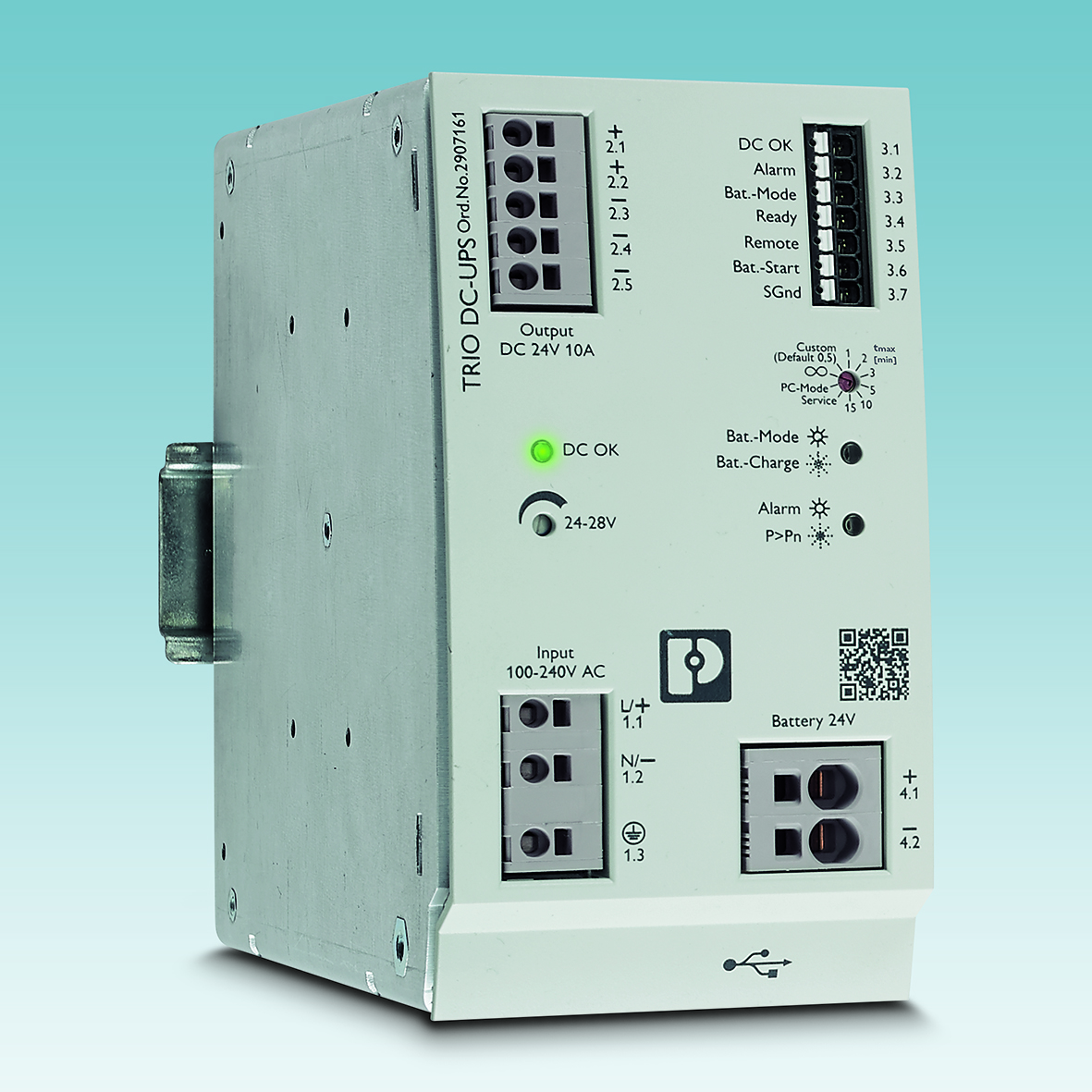 DC UPS with integrated power supply