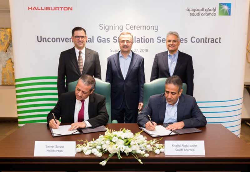 Halliburton wins Aramco contract for unconventional gas stimulation services