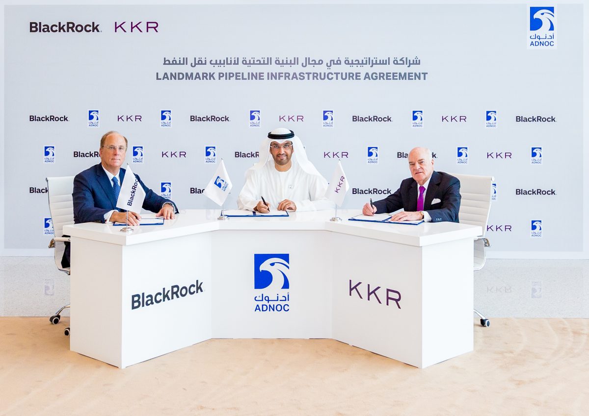 ADNOC makes $4bn in landmark pipeline infrastructure investment agreement with BlackRock and KKR