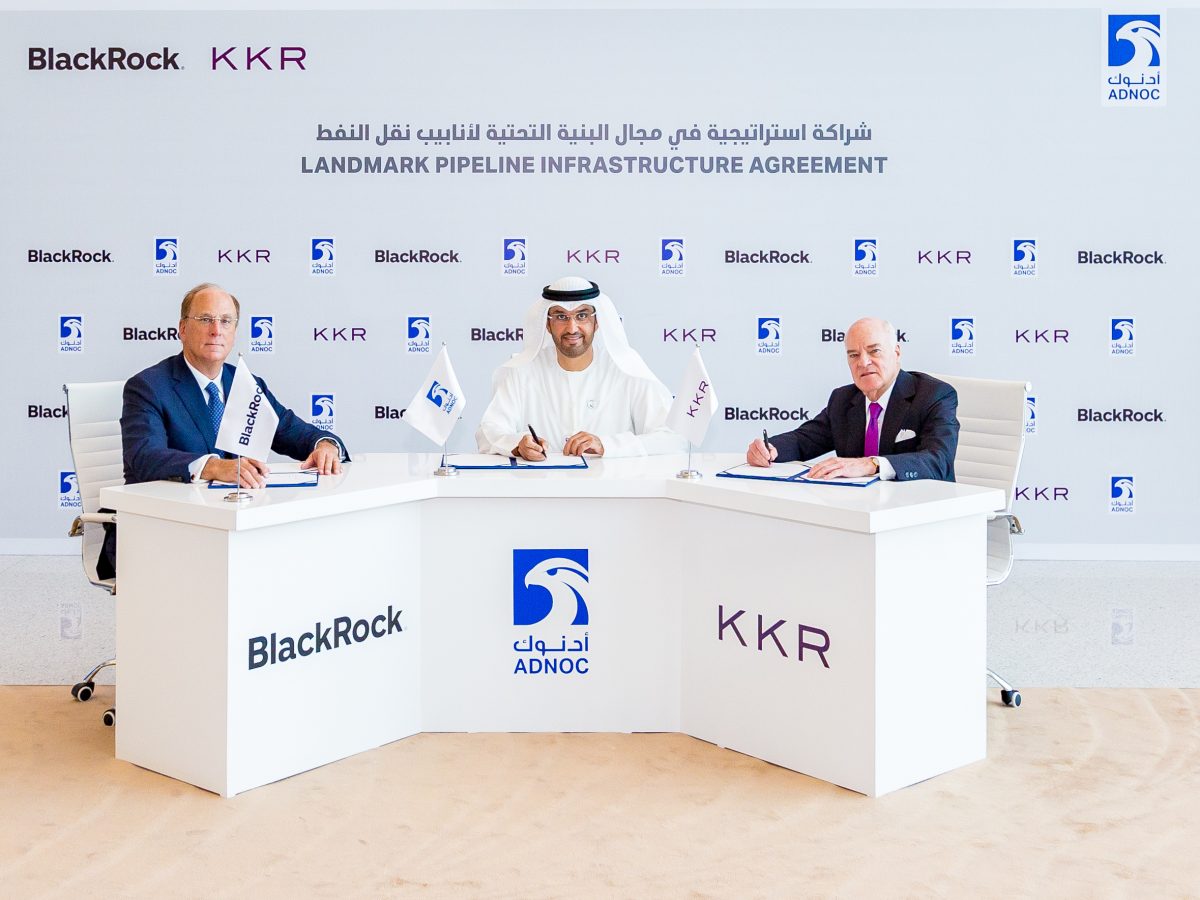 ADNOC makes $4bn in landmark pipeline infrastructure investment agreement with BlackRock and KKR