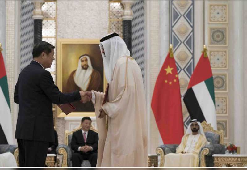 Sheikh Mohammed bin Rashid, Sheikh Mohamed bin Zayed and China’s President Xi witness signing of ADNOC-CNPC deal