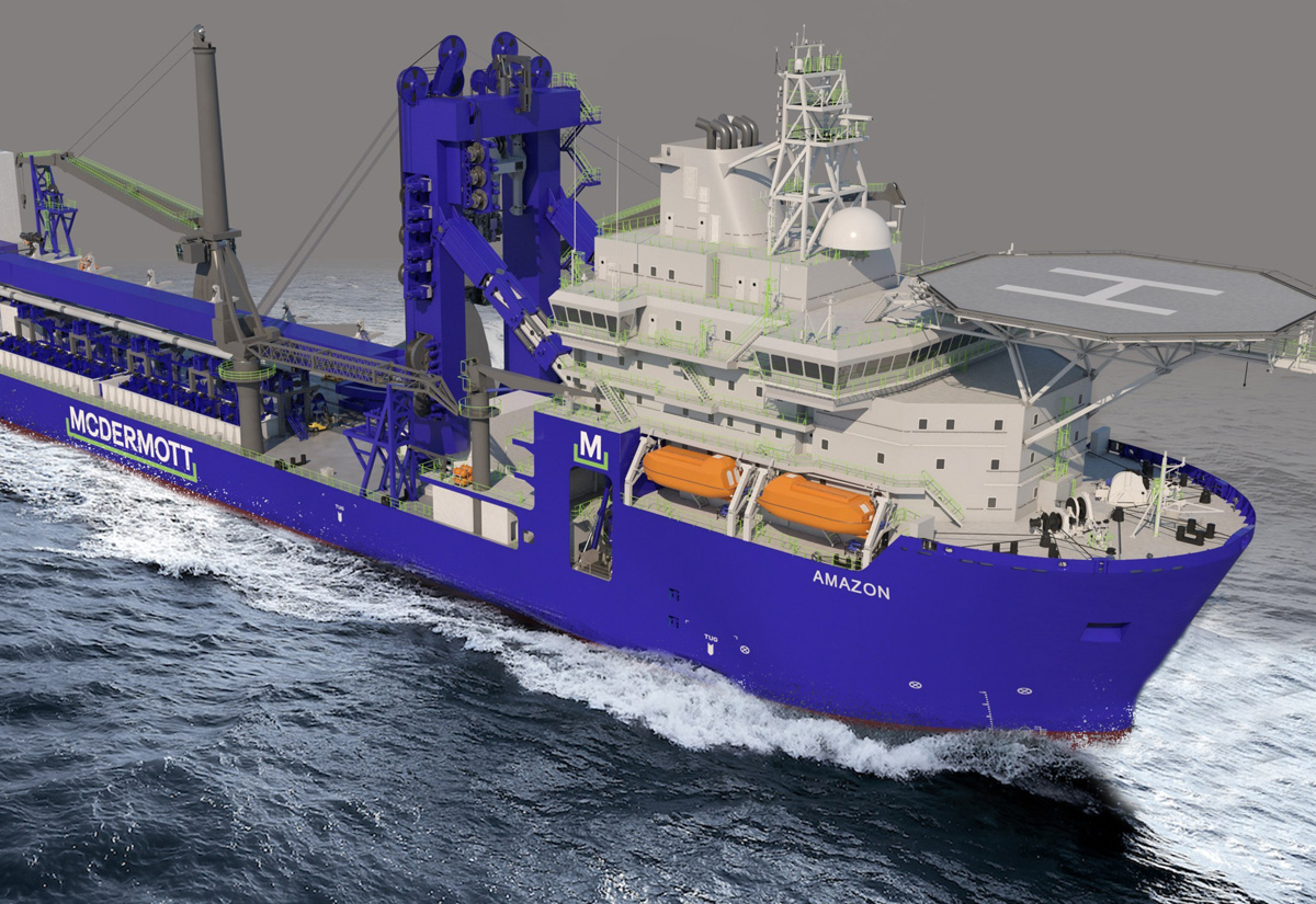 McDermott announces J-Lay modifications for pipelay and construction vessel Amazon