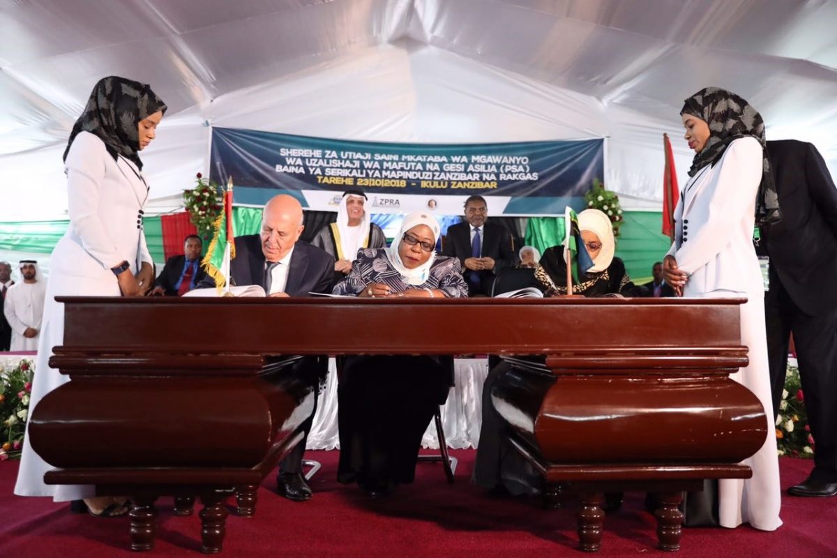 RAKGas signs production sharing agreement for Zanzibar's first oil and gas exploration project