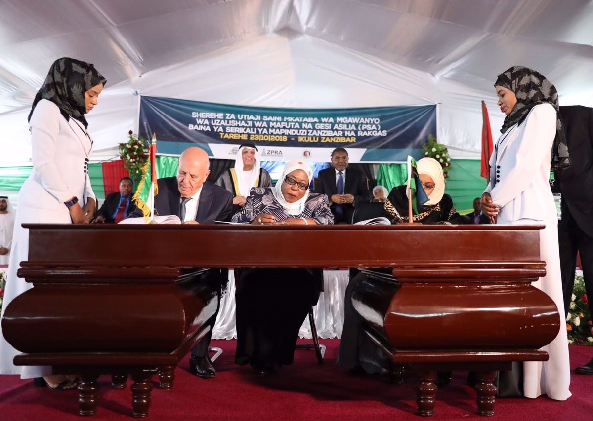 RAKGas signs production sharing agreement for Zanzibar's first oil and gas exploration project