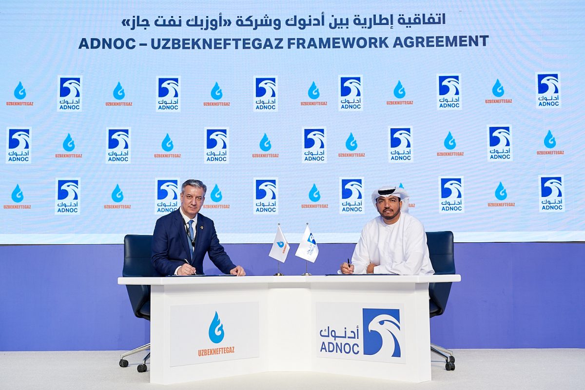 ADNOC signs framework agreement with Uzbekistan gas producer Uzbekneftegaz