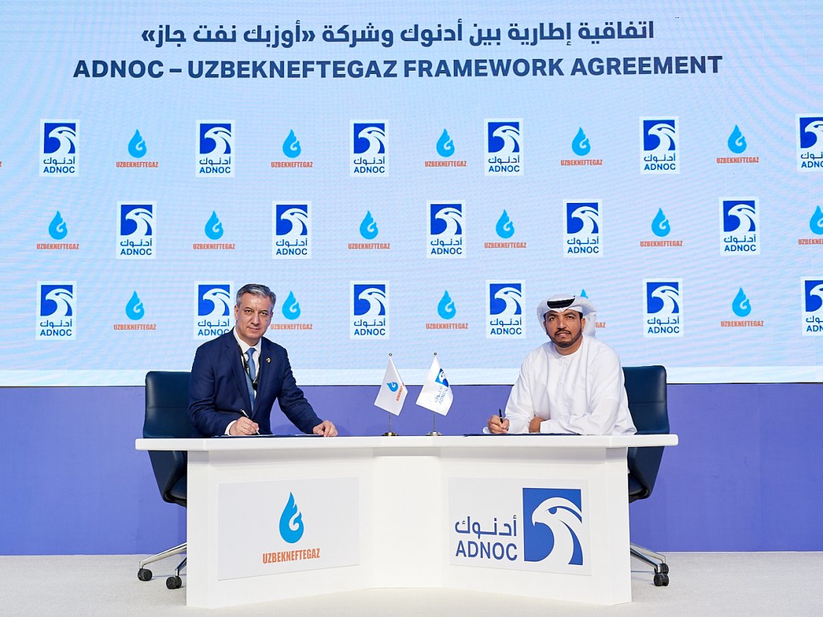 ADNOC signs framework agreement with Uzbekistan gas producer Uzbekneftegaz